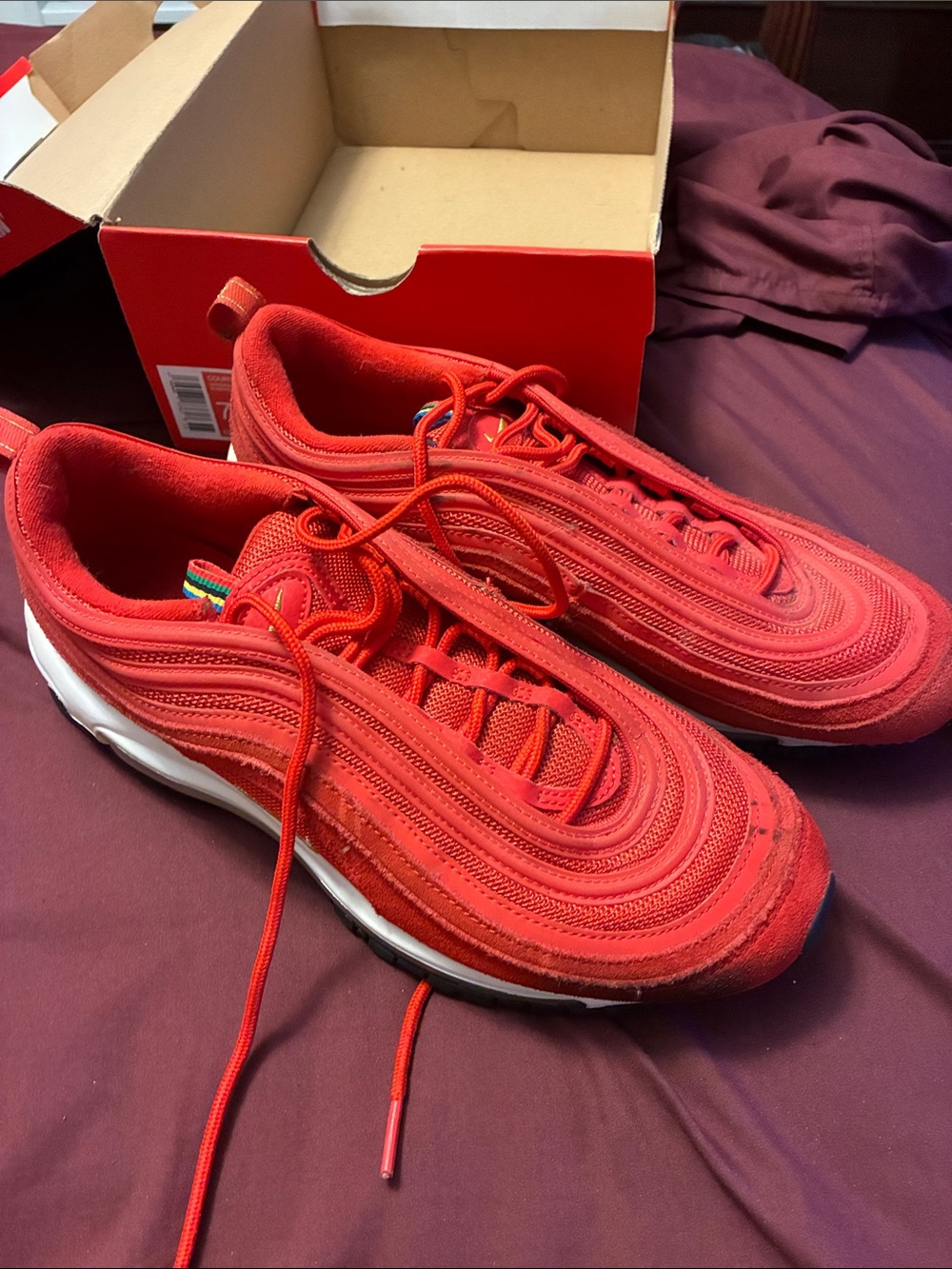 Nike Men’s Air Max 97 QS Olympic Rings Sneakers - Red
